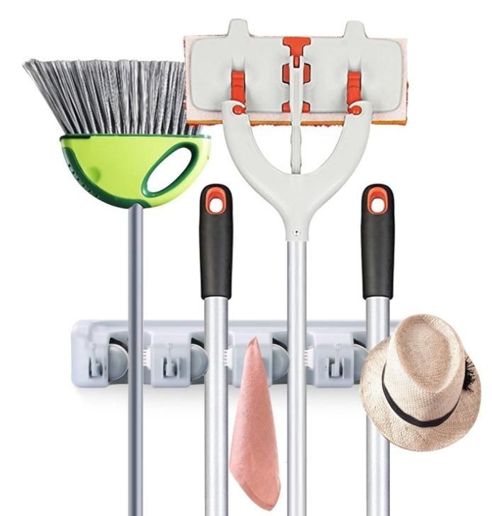 Multipurpose Wall Mounted Organizer Mop and Broom Holder