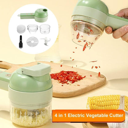 Electric 4 in 1 Multifunction Wireless Vegetable Chopper with usb cable