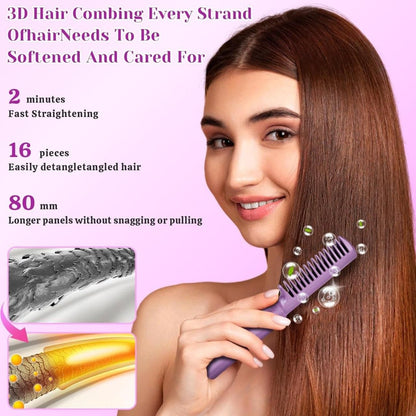 Hair Straightener with wireless Rechargeable Adjustable Hair Straightener Hot Comb