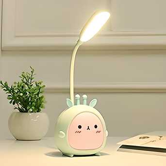 LED Cute Teddy Bear Desk Cartoon Lamp Rechargeable Study lamp with Flexible Adjustable