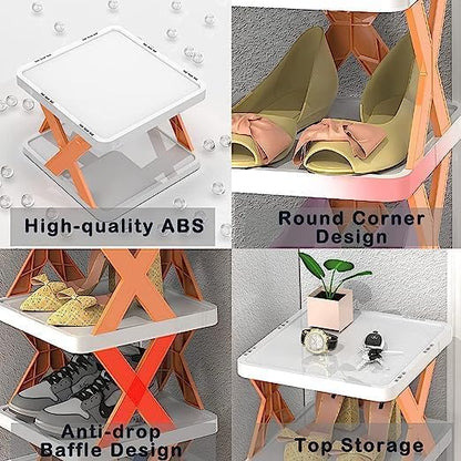 Stylish Foldable Shoe Storage Organizer for Home and Entryway, Durable Home Stand for Footwear