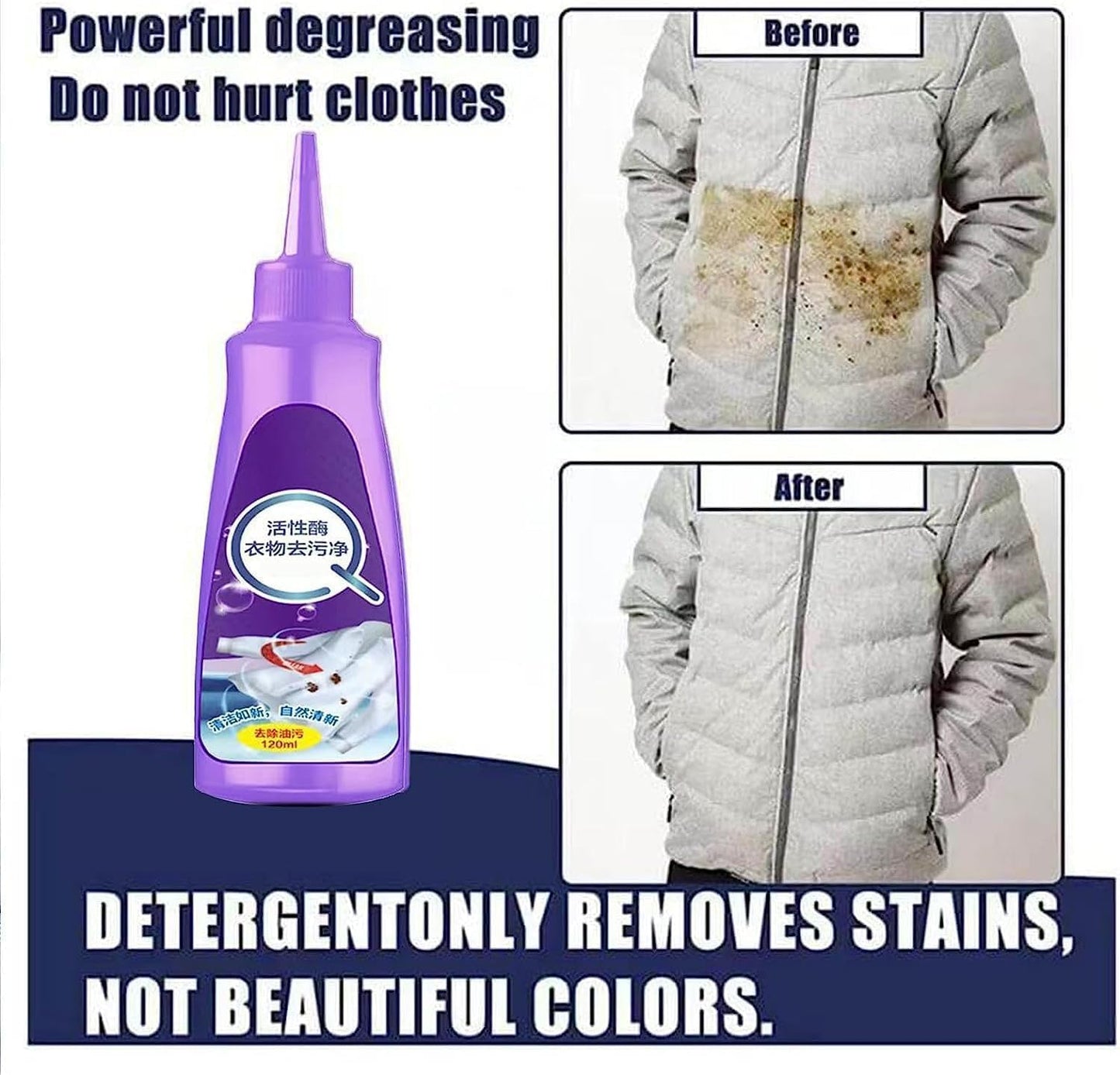 Powerful Fabric Stain Remover for Tough Stains and Gentle Fabric Care (BUY 1 GET 1 FREE)