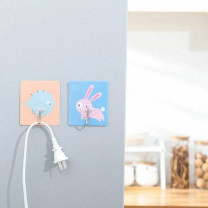 Hooks-Cartoons Strong Adhesive Wall Sticky Hooks(Pack of 4)