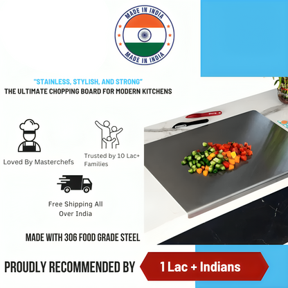 Heavy Duty Stainless Steel Chopping Board & Kitchen Countertop